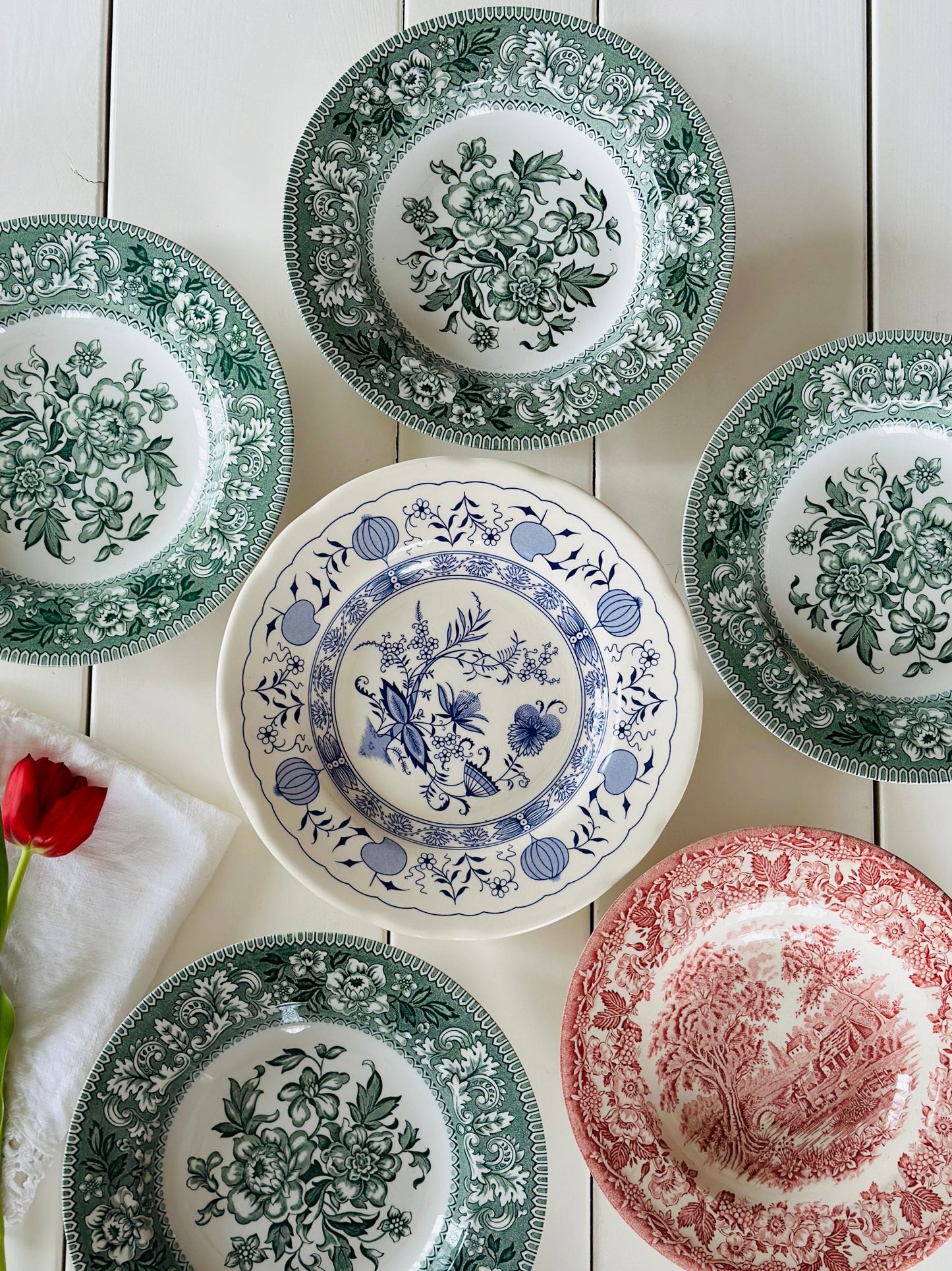 Set farfurii adânci englezești, mix & match
