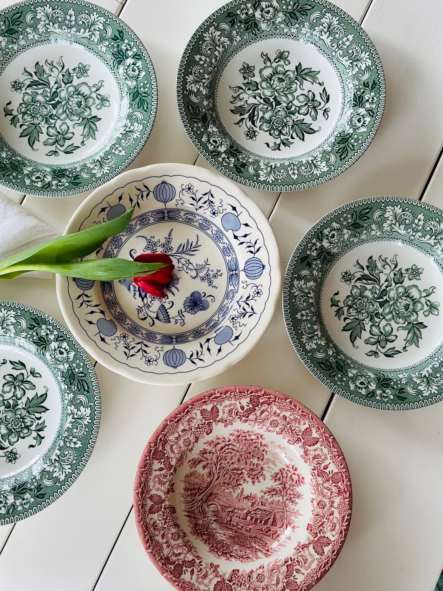 Set farfurii adânci englezești, mix & match