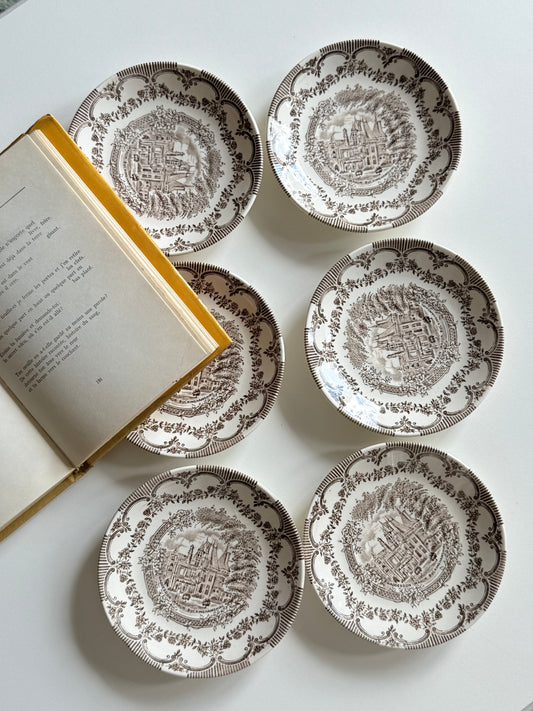 Set 6 farfuriuțe desert, porțelan englezesc English Ironstone