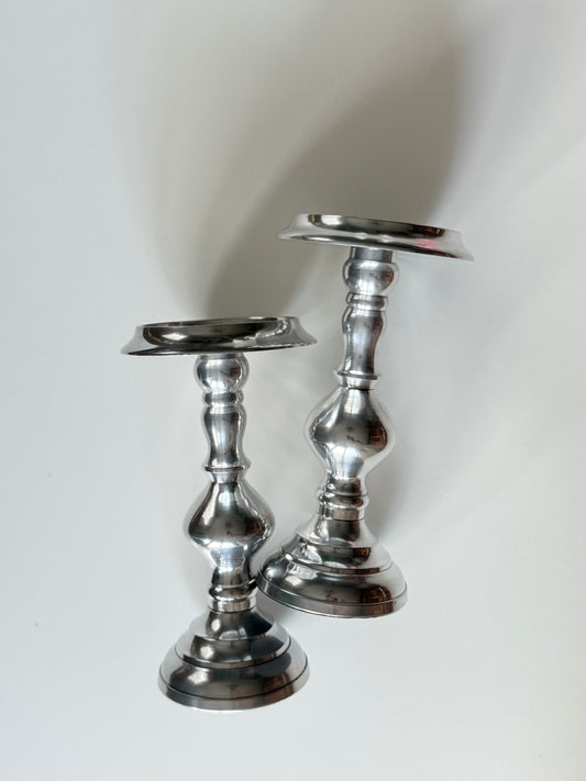 Set 2 sfeșnice argintii