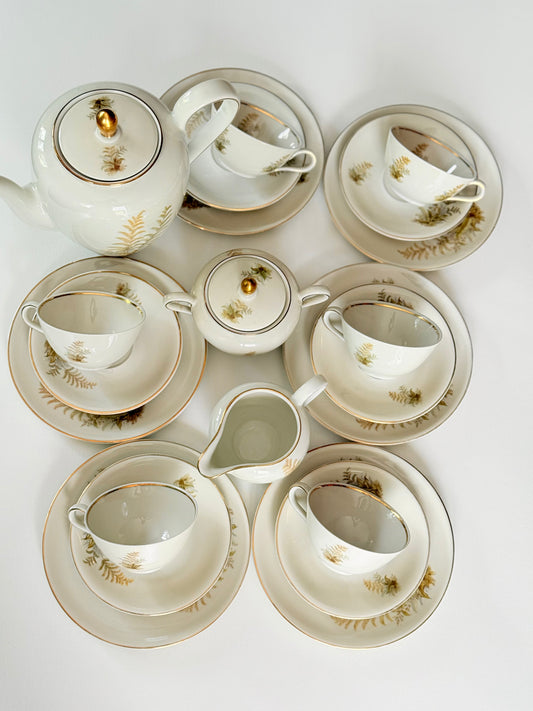 Set de ceai/cafea cu ferigi Schriding