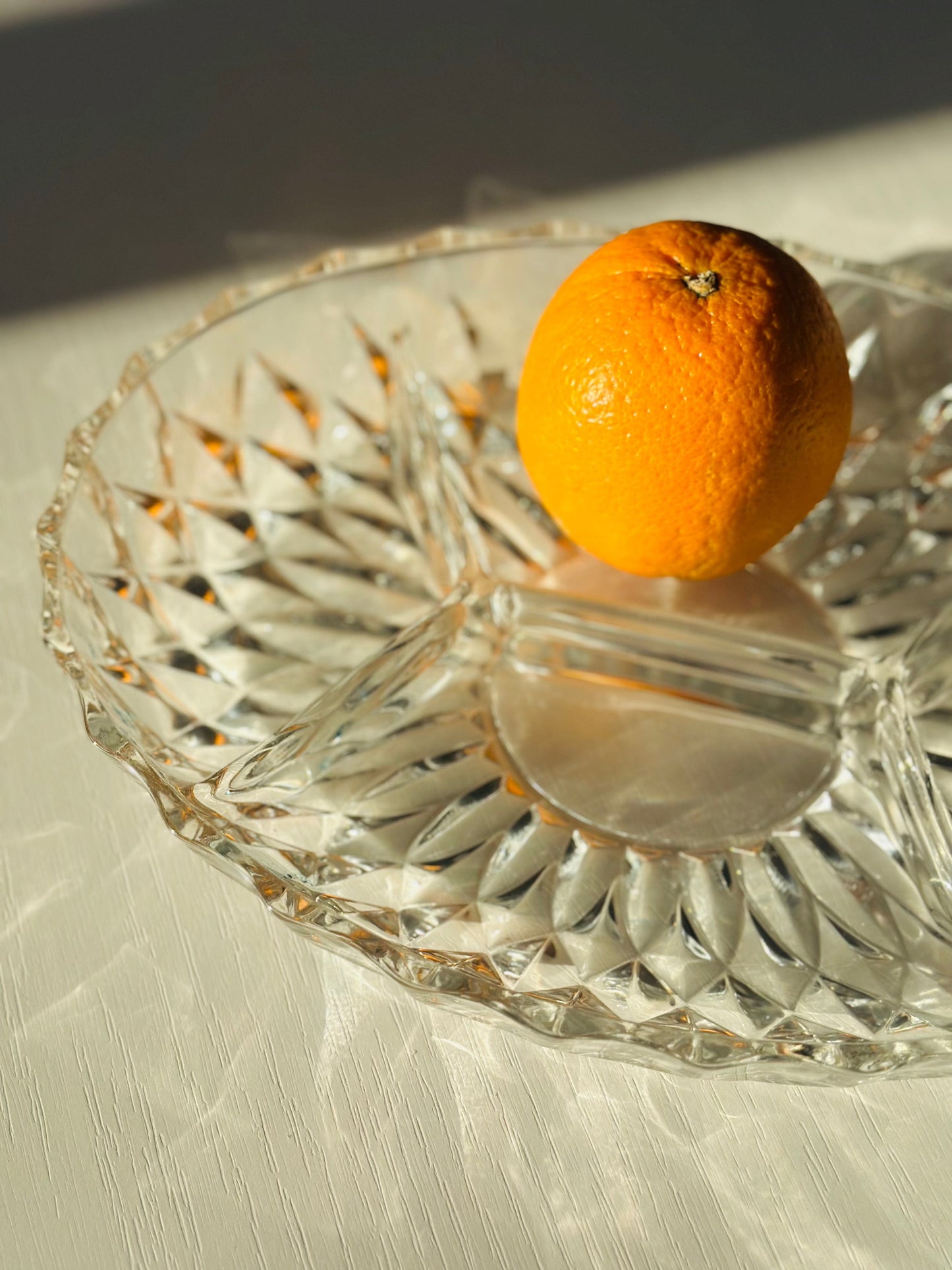 Platou oval de cristal