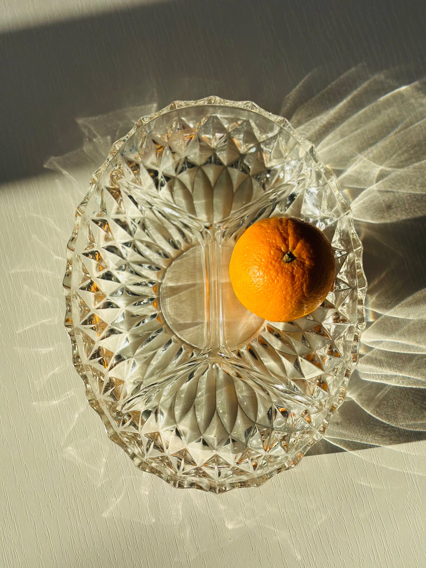 Platou oval de cristal
