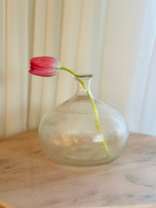 Vază grăsuță din sticlă