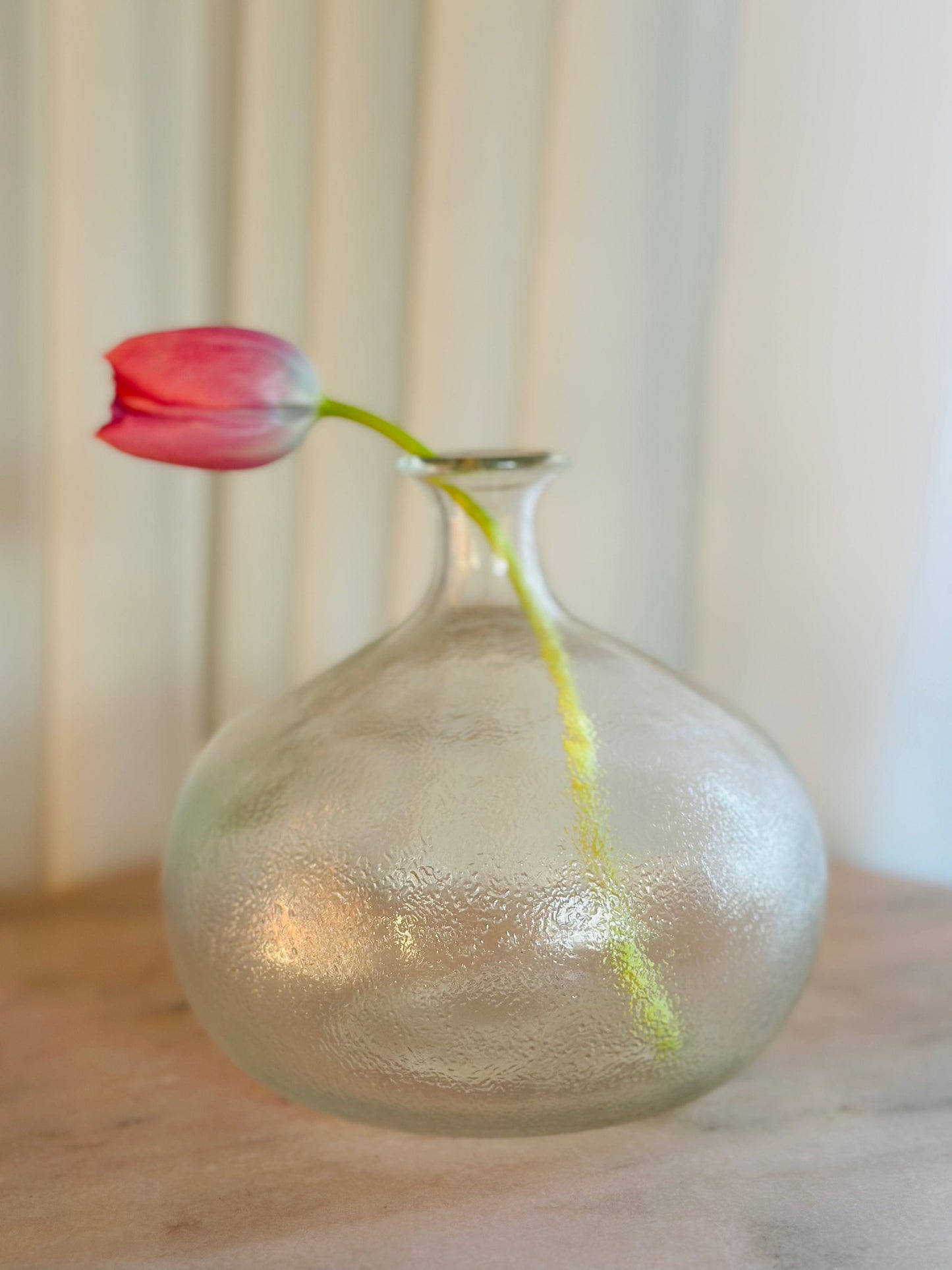 Vază grăsuță din sticlă