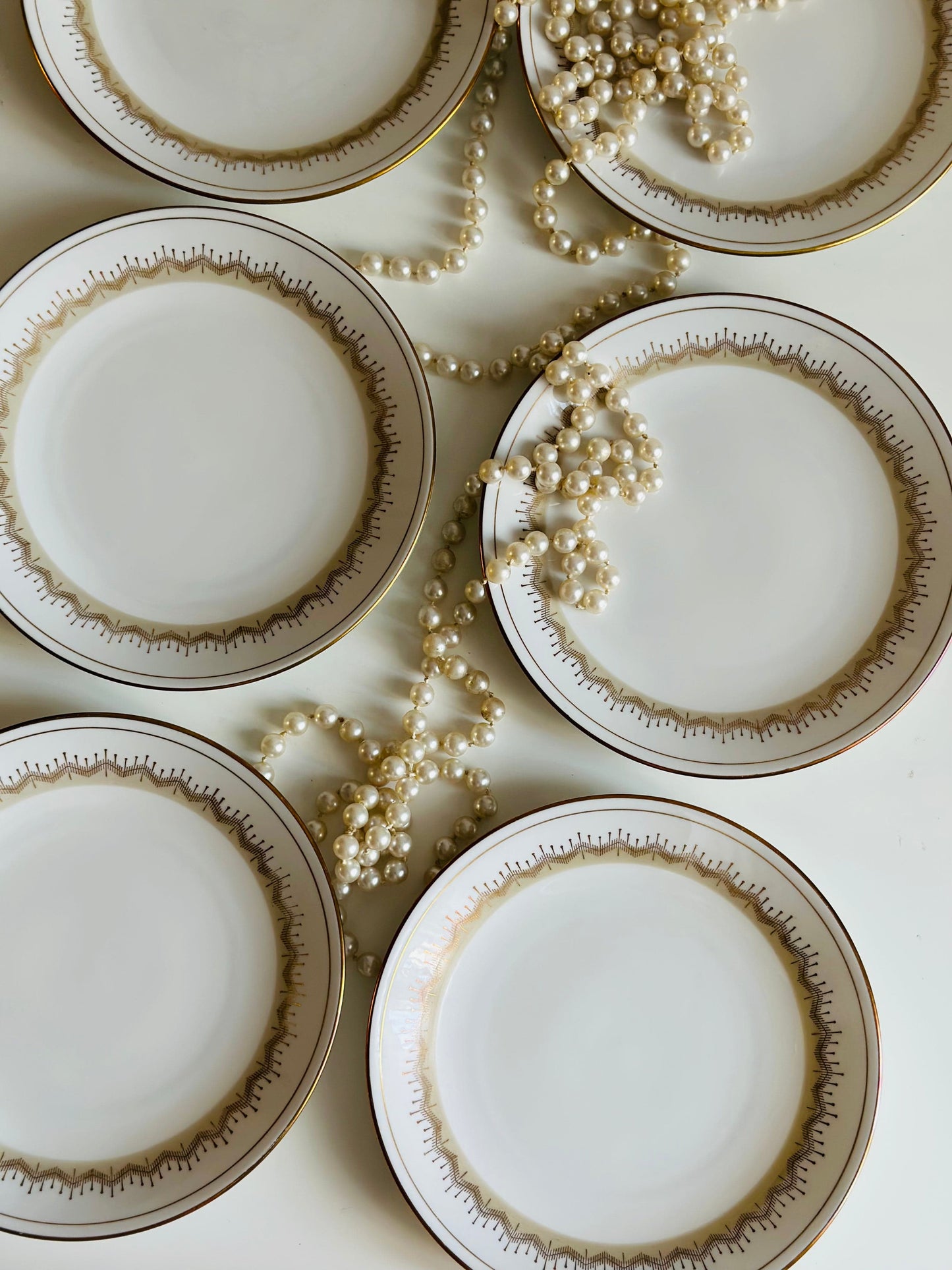 Set 6 farfurii de tort, porțelan suedez