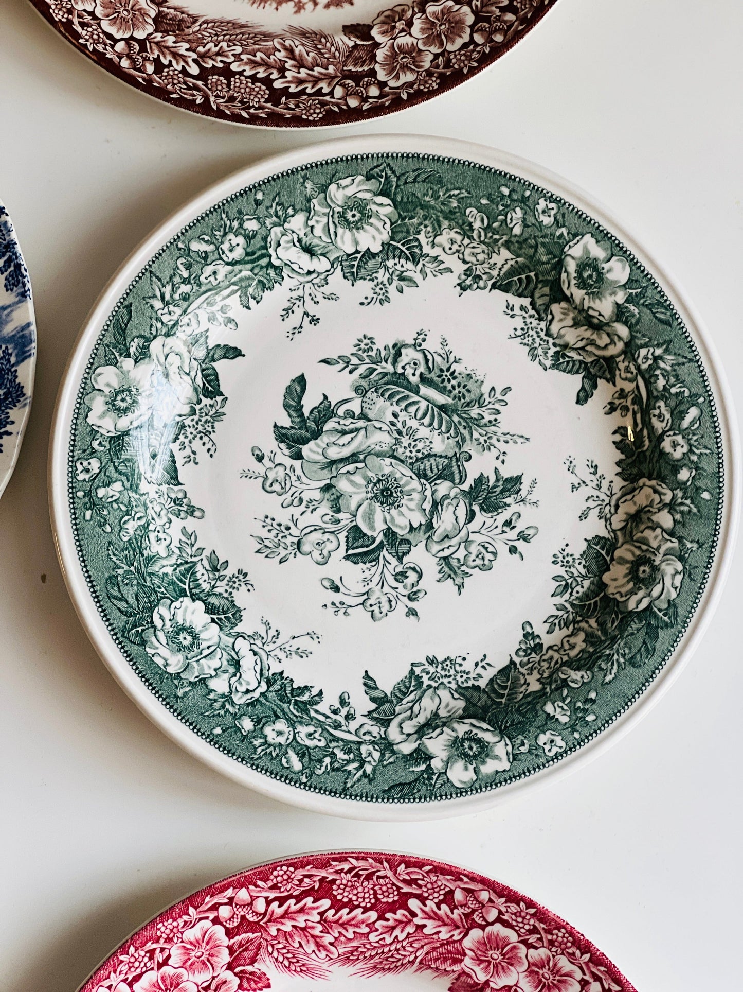 Set 6 farfurii late mix & match, porțelan englezesc
