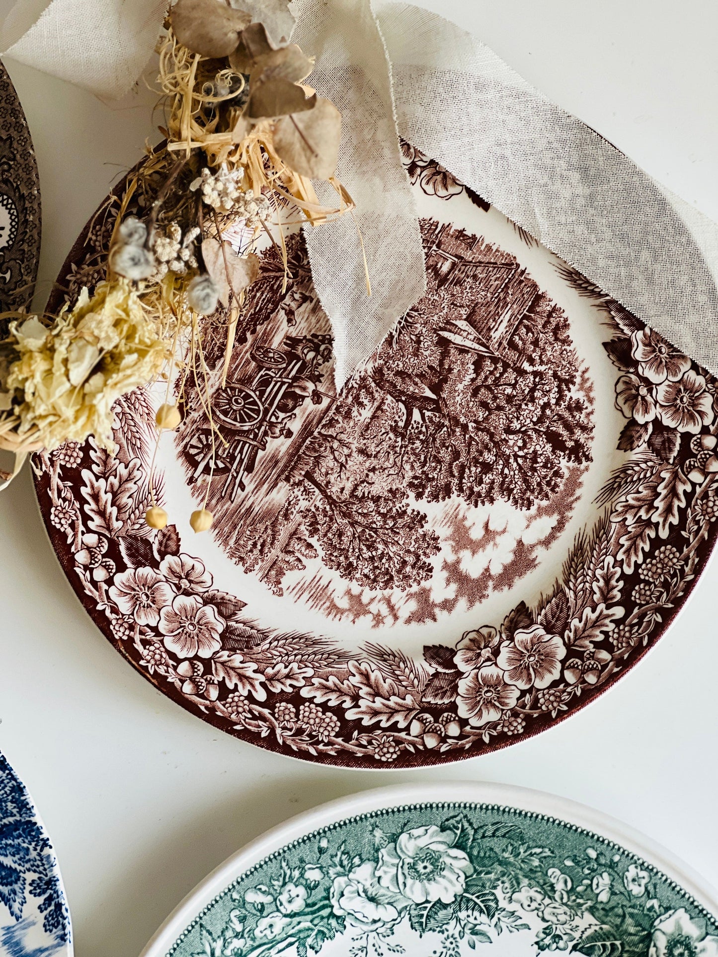 Set 6 farfurii late mix & match, porțelan englezesc