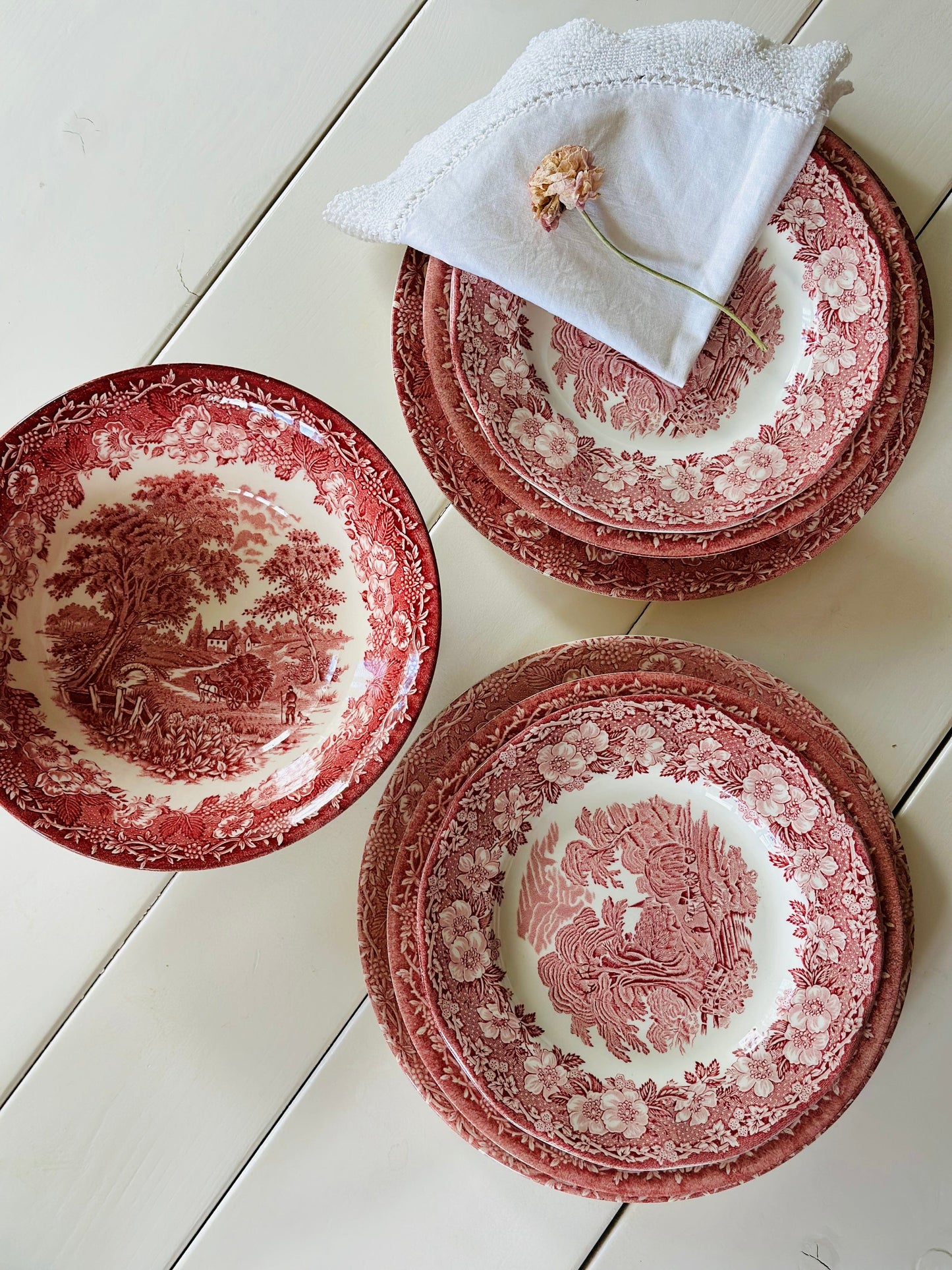 Set pentru două persoane, porțelan englezesc Ironstone