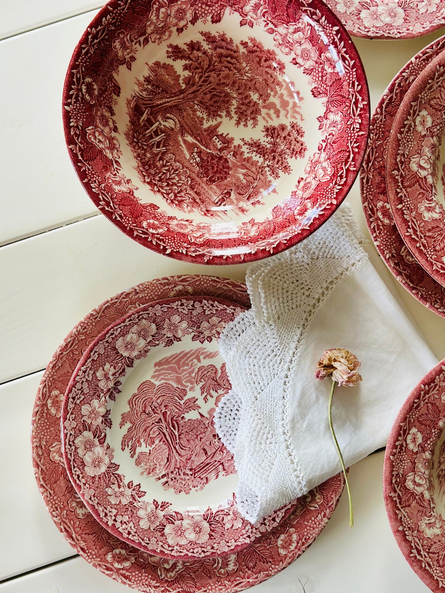 Set pentru două persoane, porțelan englezesc Ironstone