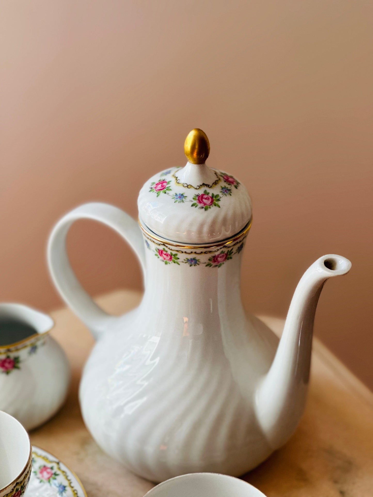Set ceai/cafea cu floricele, pentru două persoane