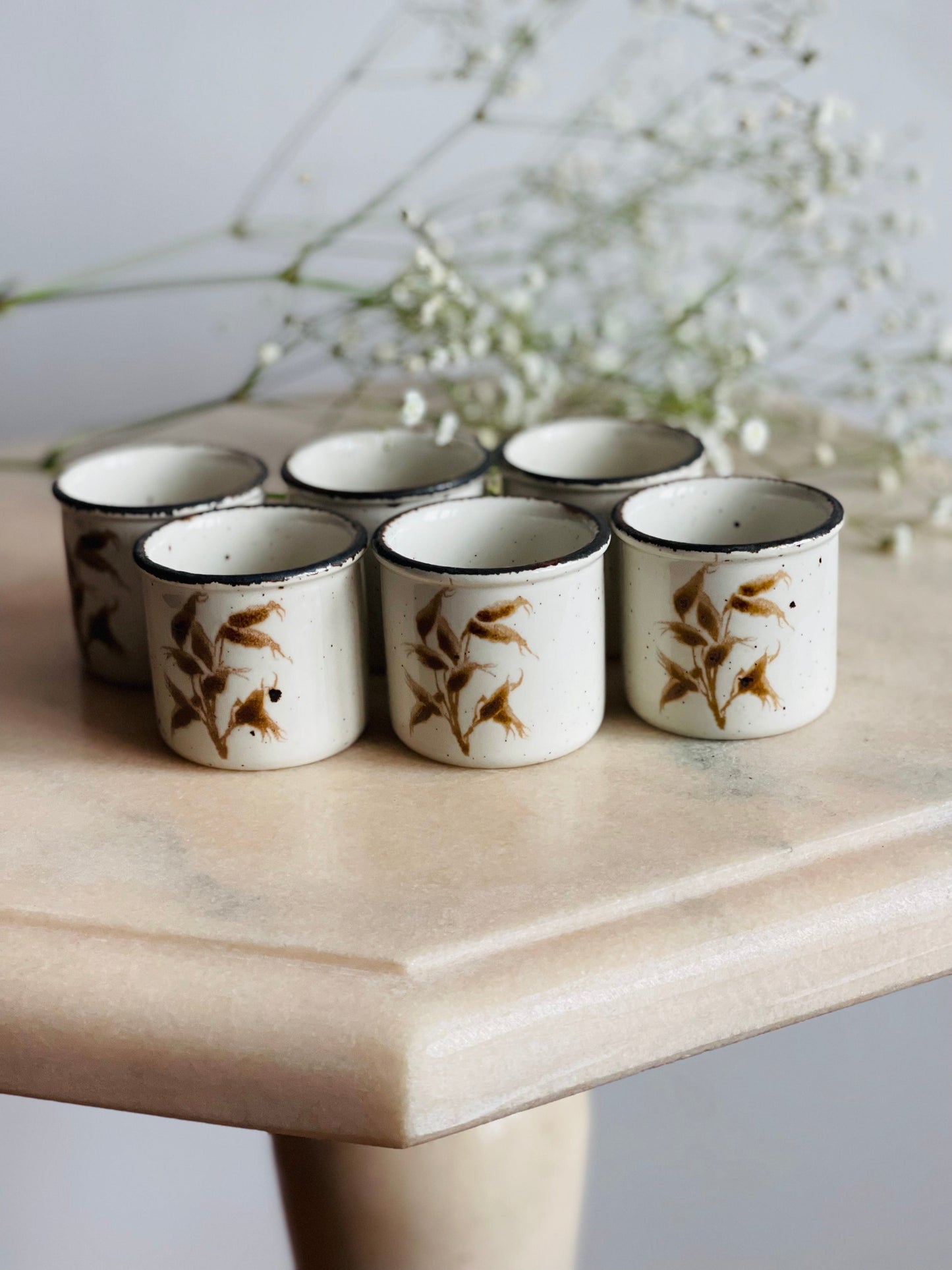 Set de cănuțe de espresso cu stufăriș