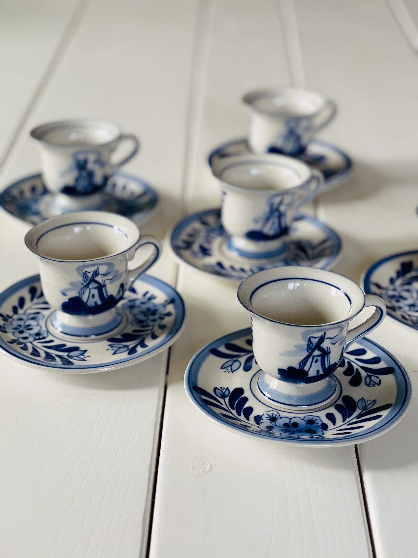 Set 6 ceșcuțe espresso pictate manual