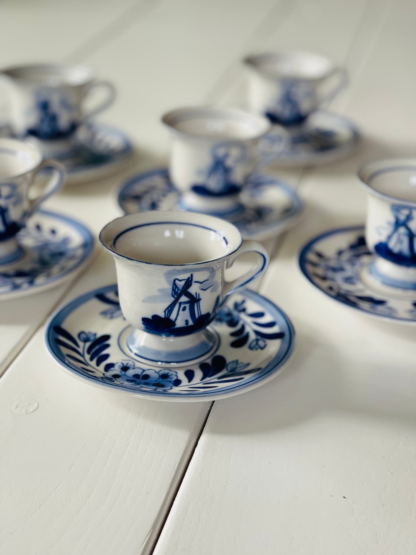 Set 6 ceșcuțe espresso pictate manual