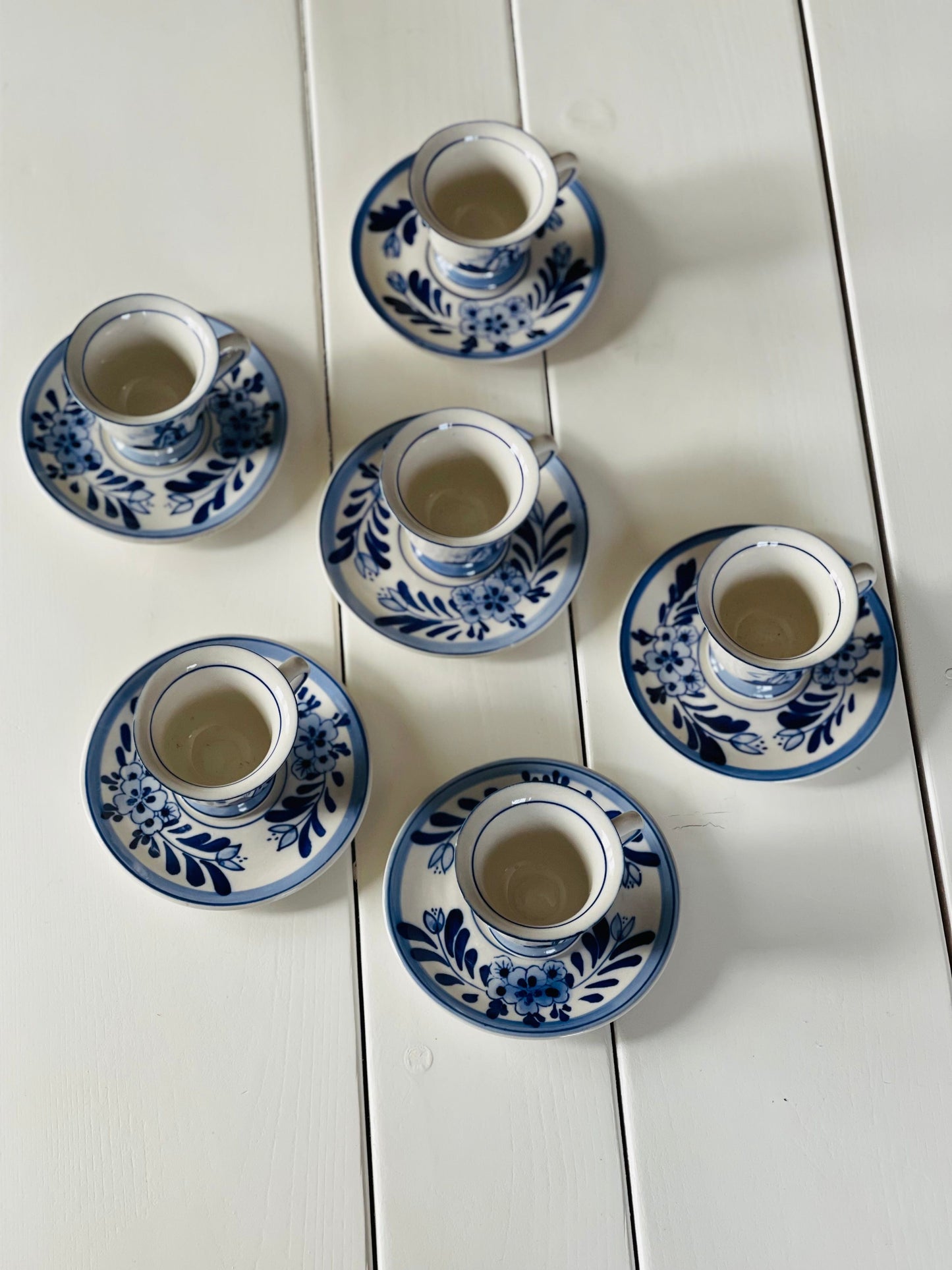 Set 6 ceșcuțe espresso pictate manual