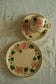Set de ceai din ceramică cu floricele bej - 4 persoane