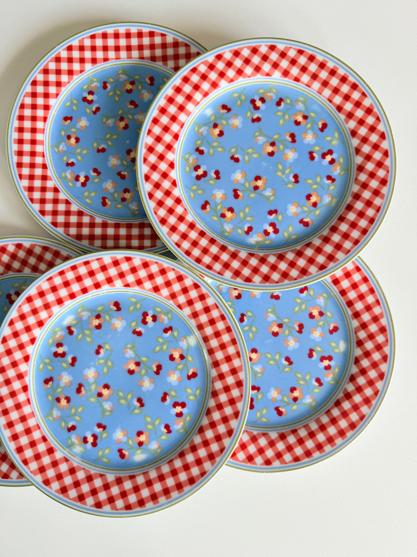 Set 6 farfurii aperitiv/desert cu floricele Van Well