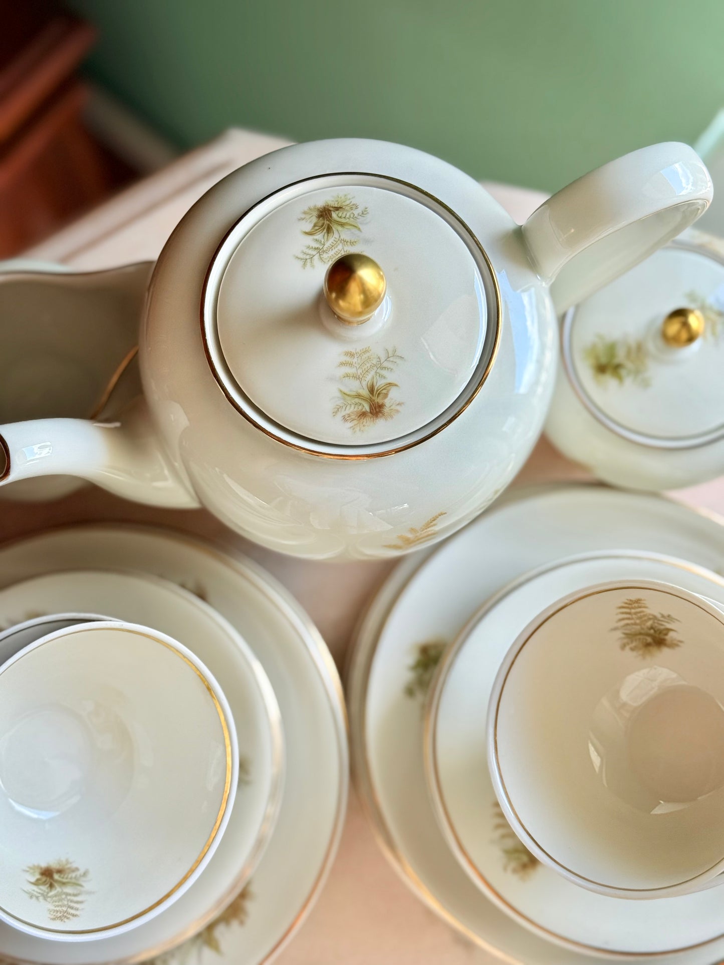 Set de ceai/cafea cu ferigi Schriding