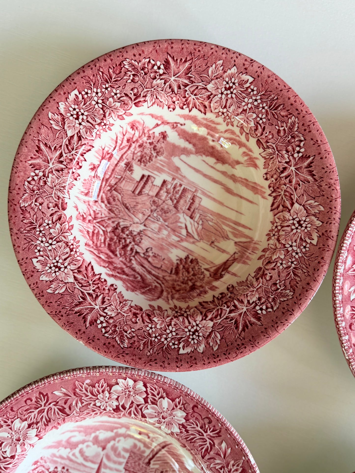 Set 6 farfurii adânci, porțelan englezesc Royal Tudor