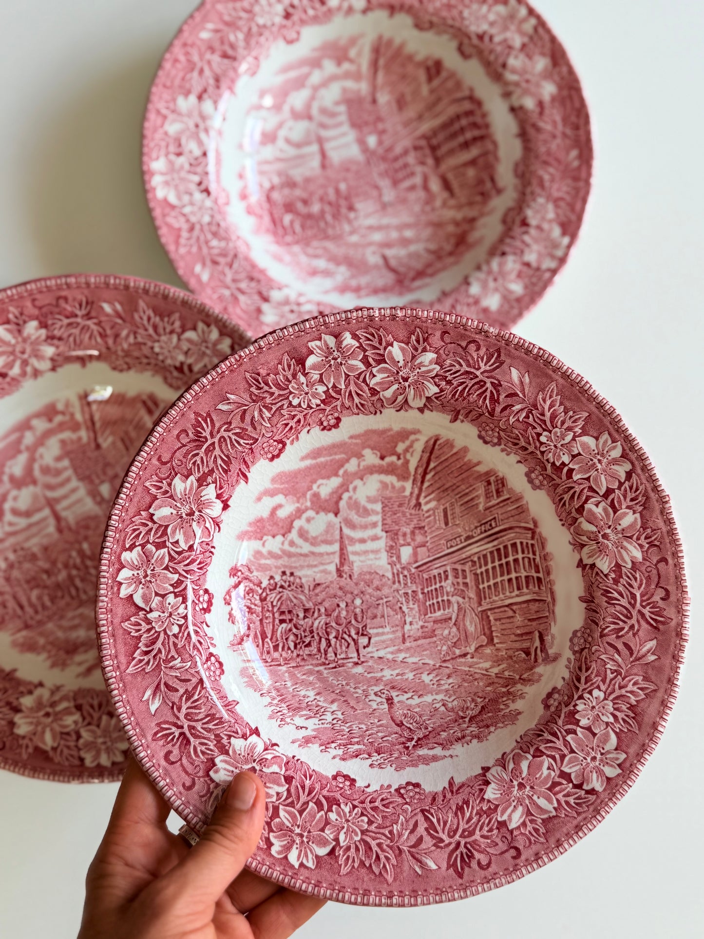 Set 6 farfurii adânci, porțelan englezesc Royal Tudor