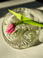 Platou oval de cristal, pentru aperitive
