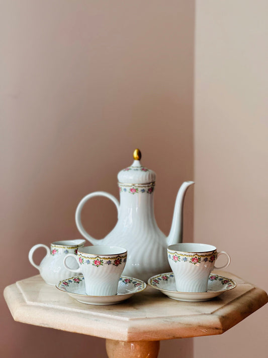 Set ceai/cafea cu floricele, pentru două persoane