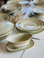 Set de masă superb, cu detalii art-deco, 16 piese